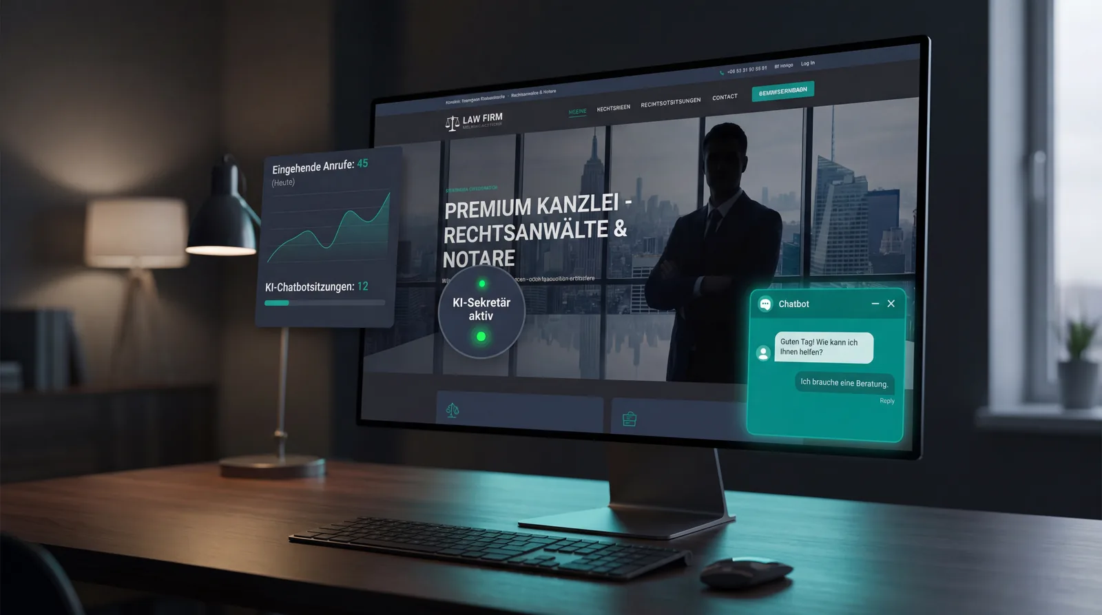 Kanzlei Website mit KI-Chatbot