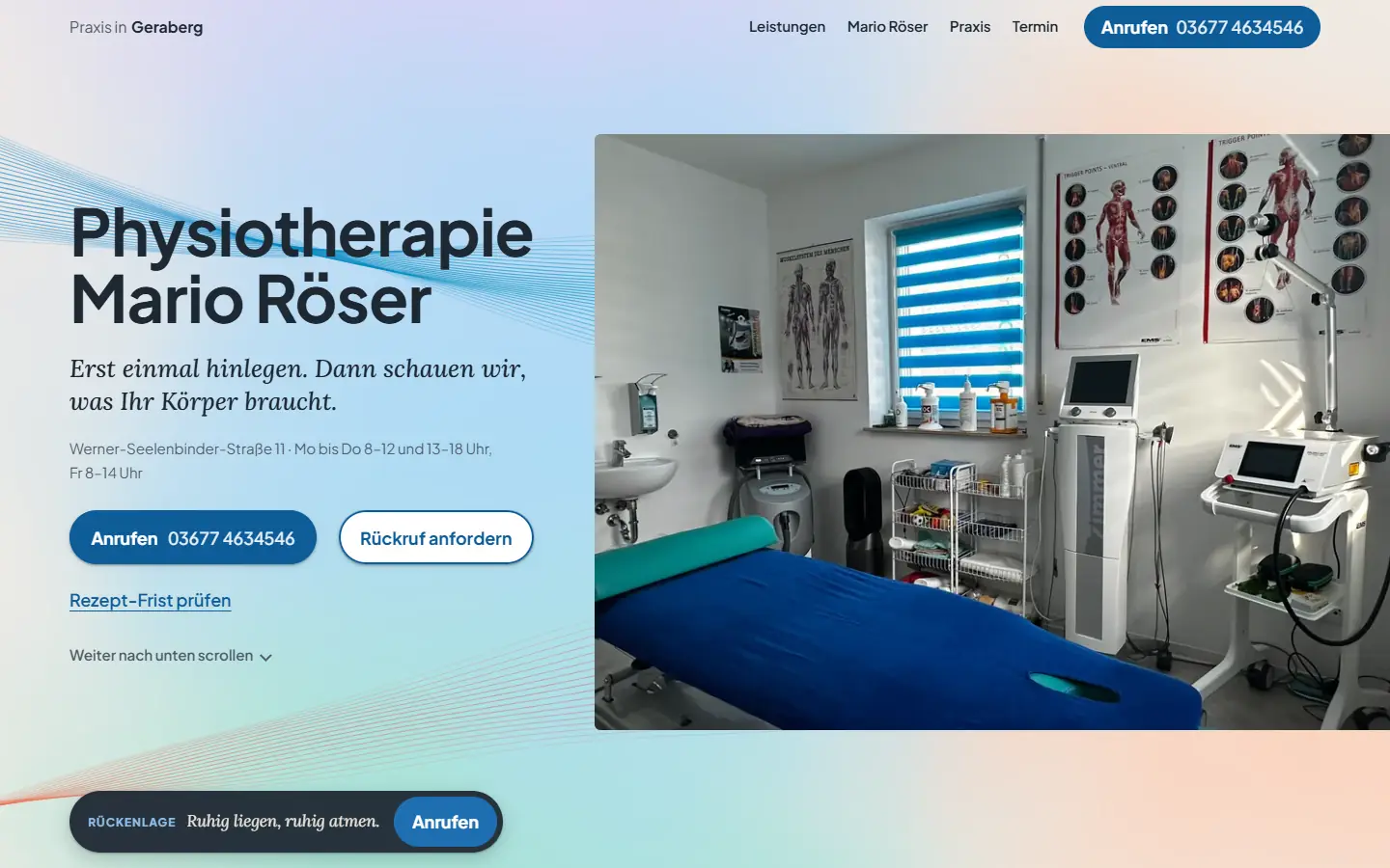 physiotherapie-roeser.de — Vorschau